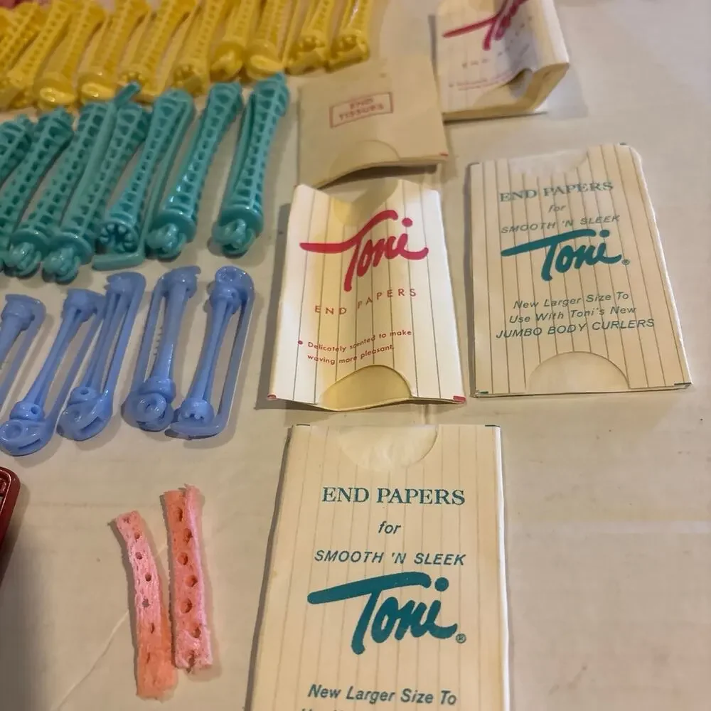 Vintage Toni Smooth N Sleek Home Permanent Wave Kit Curvers Curlers Boxed Lot 74